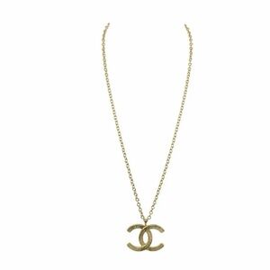 CHANEL Gold Logo Necklace